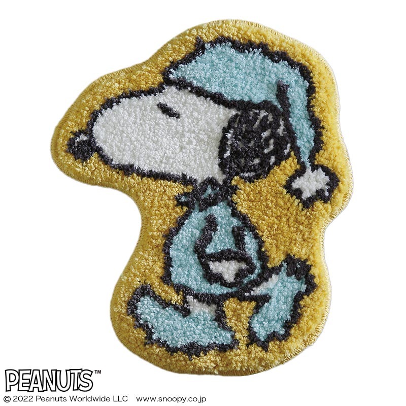 【SNOOPY ムック本 付録】インテリアマット スヌーピー柄 パジャマ