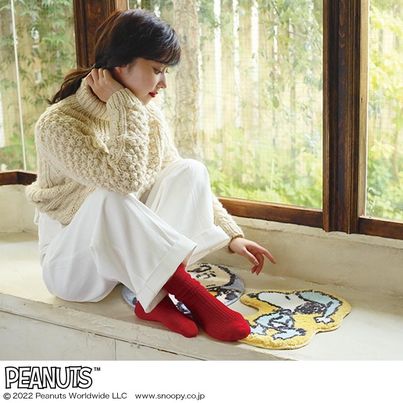 【SNOOPY ムック本 付録】インテリアマット スヌーピー柄 パジャマ