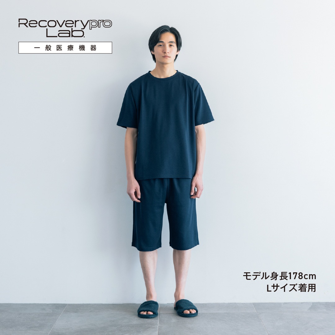 �ڰ��̰��ŵ����Recoverypro Lab.  ��ϫ���������� �岼���åȡ�Ⱦµ�����硼�ȥѥ�ġ˥�˥��å��� L������ NAVY 