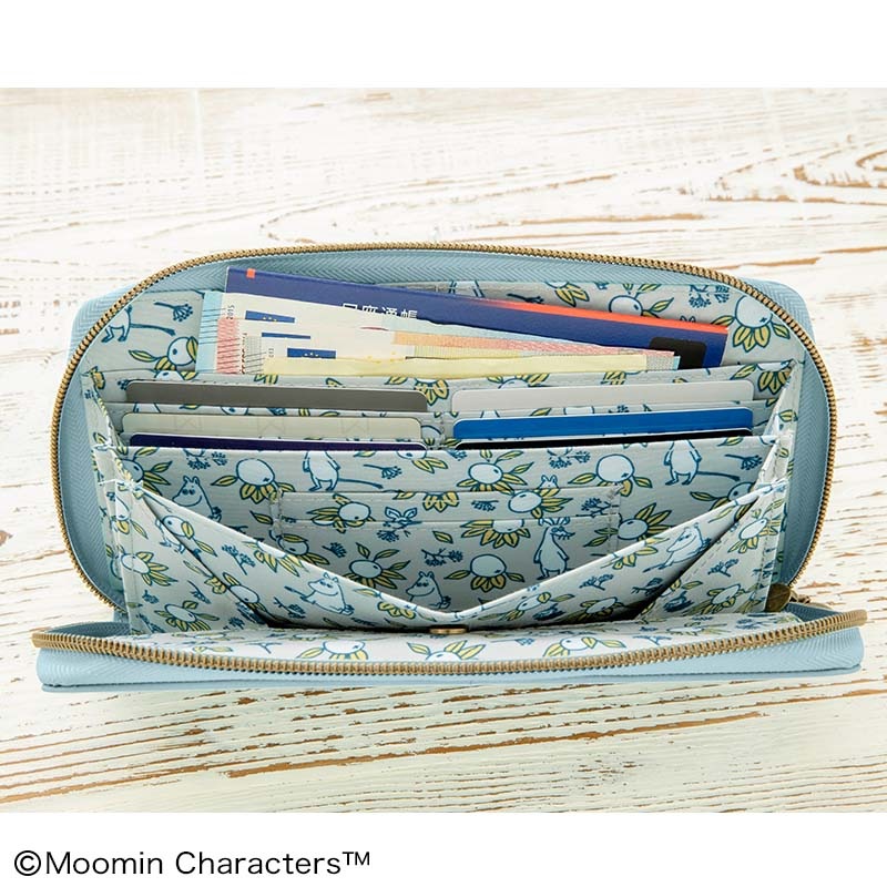 【宝島チャンネル限定付録】ムーミンたっぷり入る長財布スモーキーブルー