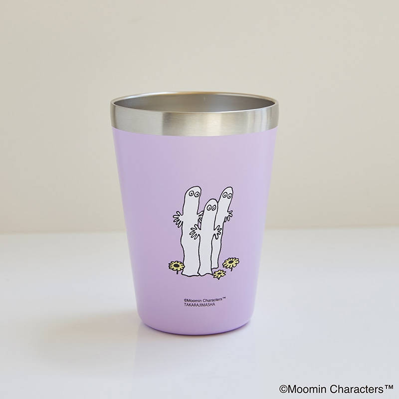 【セブンイレブン限定 ムック本 付録】ムーミン カップコーヒータンブラー リトルミイとニョロニョロ LIGHT PURPLE ver.