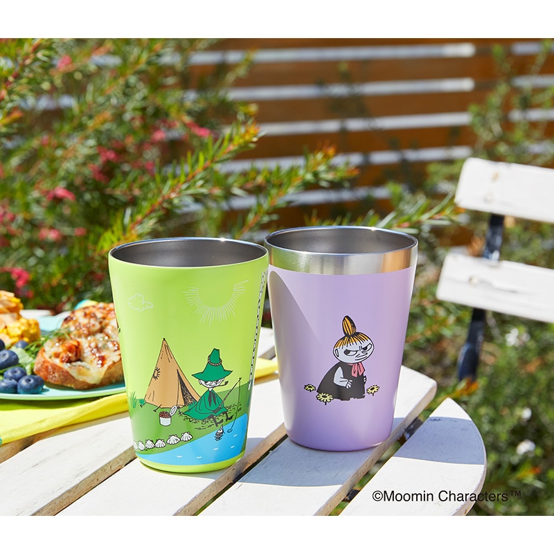【セブンイレブン限定 ムック本 付録】ムーミン カップコーヒータンブラー リトルミイとニョロニョロ LIGHT PURPLE ver.