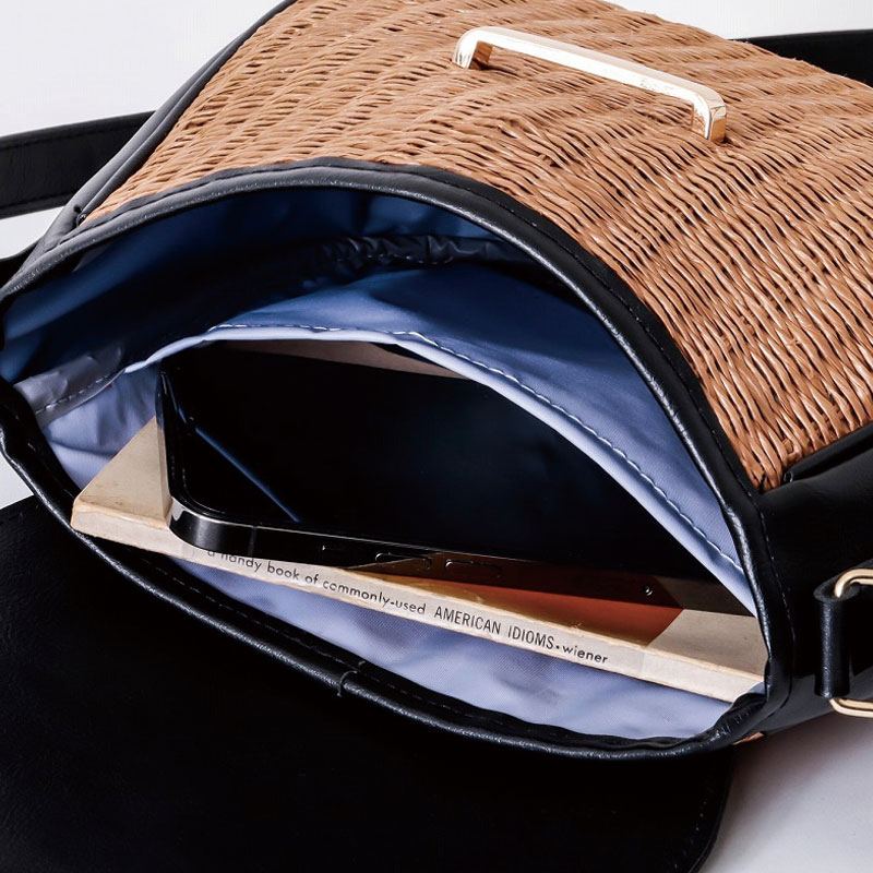 【ザ スケープ オブ グリーン ムック本 付録】ザ スケープ オブ グリーン ラタン風バスケットショルダーバッグ