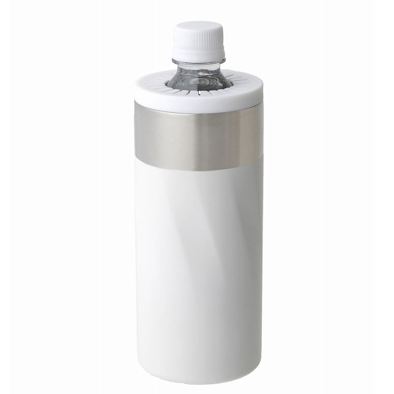 セブンイレブン限定付録【ペットボトルも入る 保冷保温万能ステンレスボトル】ホワイト