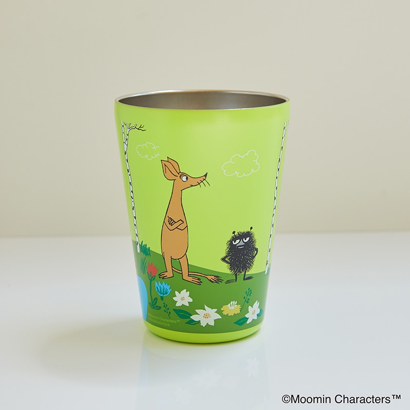 【セブンイレブン限定 ムック本 付録】ムーミン カップコーヒータンブラー ムーミン谷の仲間たち GREEN FIELDS ver.