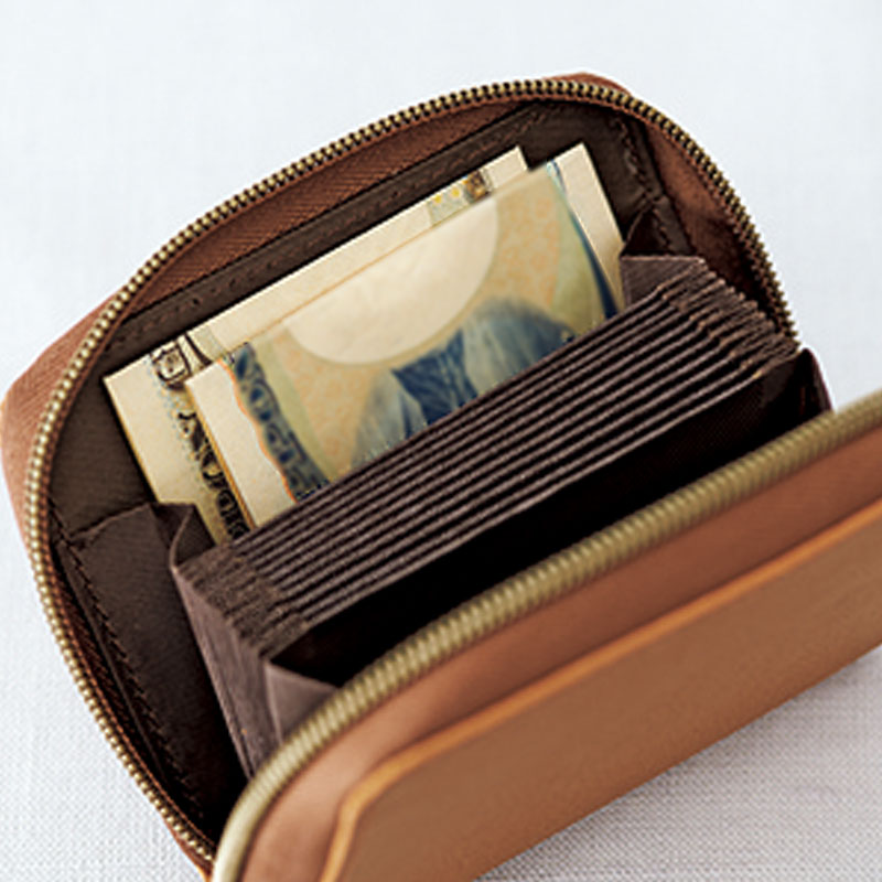 【リンネル 1月号 雑誌付録】ネストローブ 本革じゃばらカードケース付き財布