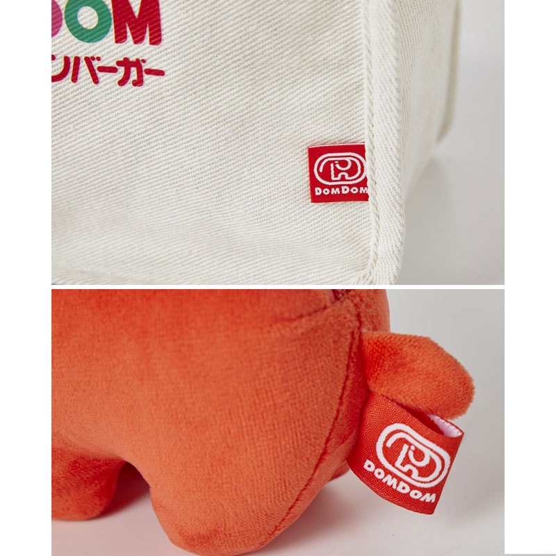 【ドムドムハンバーガー FANBOOK ムック本 付録】ドムドムハンバーガー 2点セット レトロデザインランチトート どむぞうくんぬいぐるみポーチ