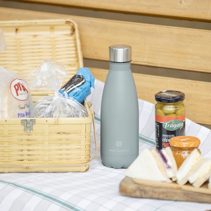 炭酸もOK! Fresh Sparkling 真空断熱 保冷保温ステンレスボトルBOOK ICE GREY Ver.：10/12発売【ローソン、HMV、HMV&BOOKS online限定付録】真空断熱 保冷保温ステンレスボトル ICE GREY Ver.