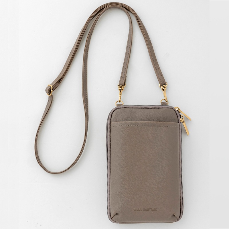 NATURAL BEAUTY BASIC ガバッと開くスマホポーチ BOOK GREIGE(宝島社ブランドブック)【ファミリーマート限定付録】NATURAL BEAUTY BASIC[ナチュラルビューティーベーシック]ガバッと開くスマホポーチ GREIGE