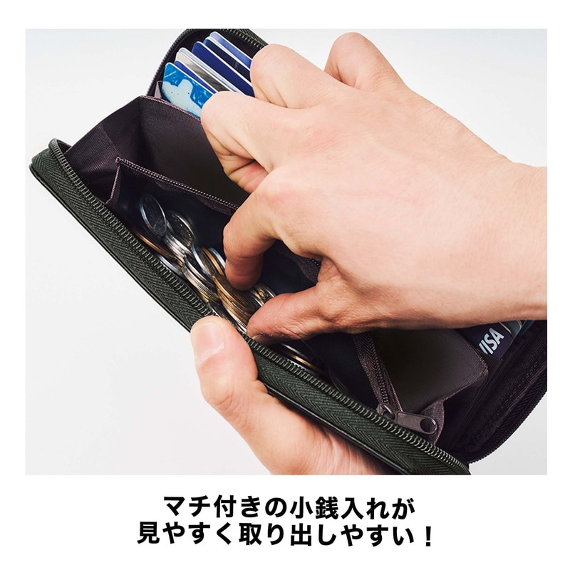 【MonoMax モノマックス 2022年1月号 雑誌付録】トラディショナル ウェザーウェア30枚収納できる じゃばらカード入れの大容量長財布
