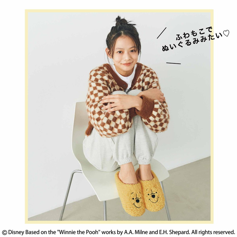 【mini ミニ 2022年2月号 雑誌付録】くまのプーさん もこもこルームシューズ