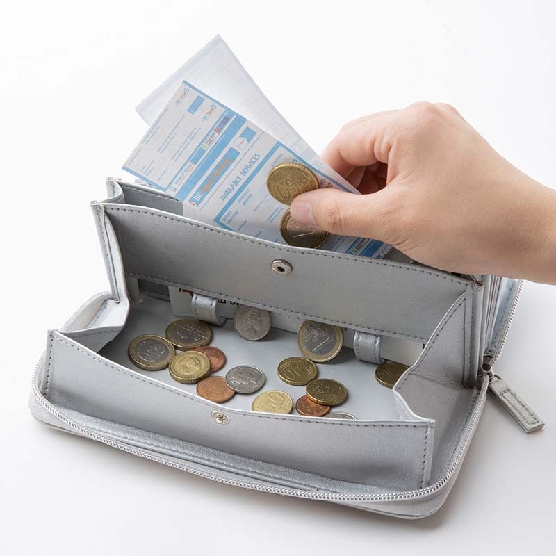 【ナチュラルビューティーベーシック ムック本 付録】ナチュラルビューティーベーシック レシートと小銭が自動分別 長財布 バイカラー