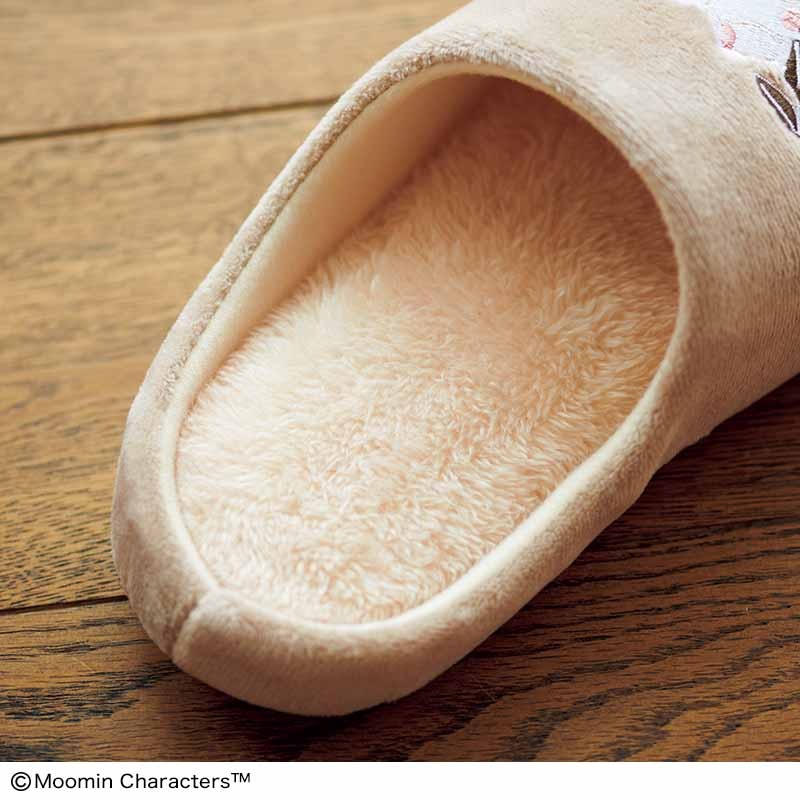 【セブンイレブン リンネル 2022年3月号増刊 雑誌付録】リトルミイ スノークのおじょうさん ルームスリッパ ベージュ ピンク
