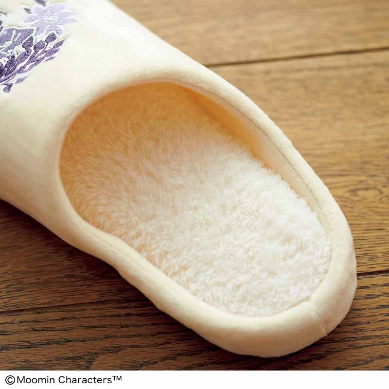 【リンネル 2022年3月号宝島チャンネル限定号 雑誌付録】リトルミイ スノークのおじょうさん ルームスリッパ ホワイト パープル