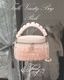 Treat ���rself Tulle Vanity Bag Book Pink