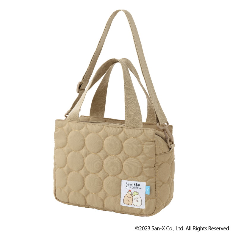 すみっコぐらし キルティングバッグ BEIGE ver. | 商品カテゴリ一覧