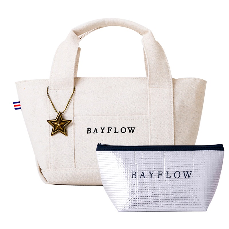 BAYFLOW LOGO TOTE BAG BOOK IVORY