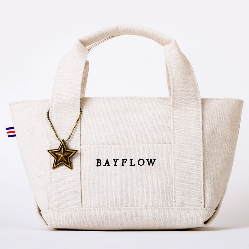 BAYFLOW LOGO TOTE BAG BOOK IVORY
