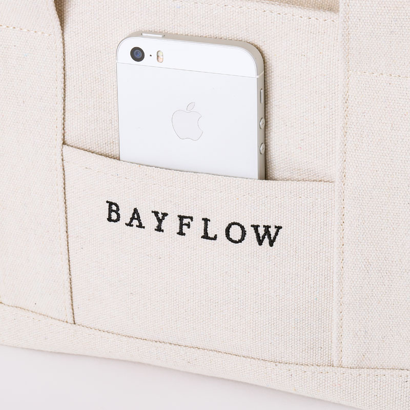 BAYFLOW LOGO TOTE BAG BOOK IVORY