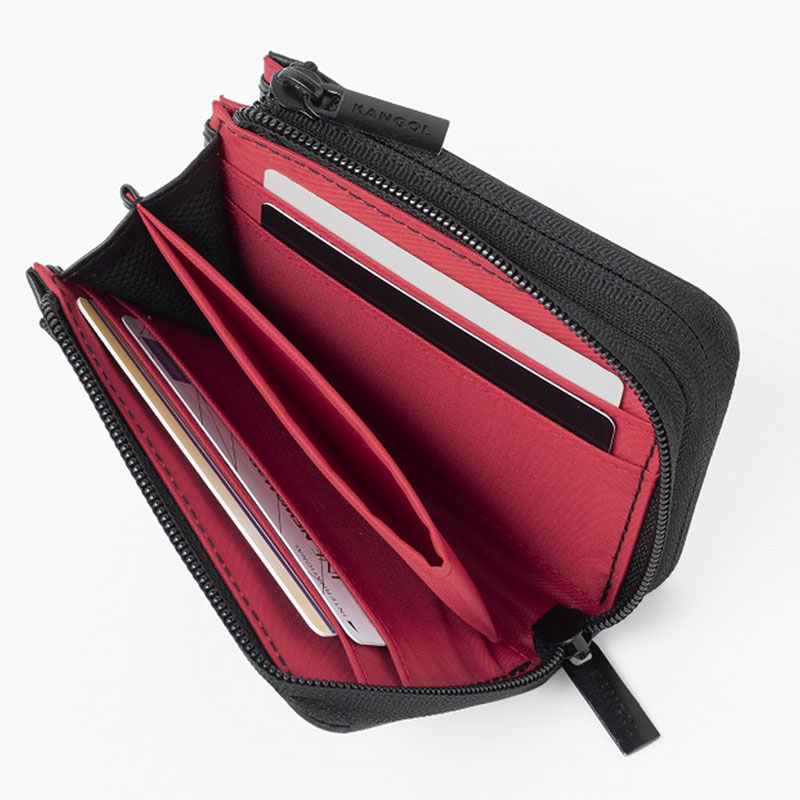 KANGOL DOUBLE ZIP WALLET BOOK
