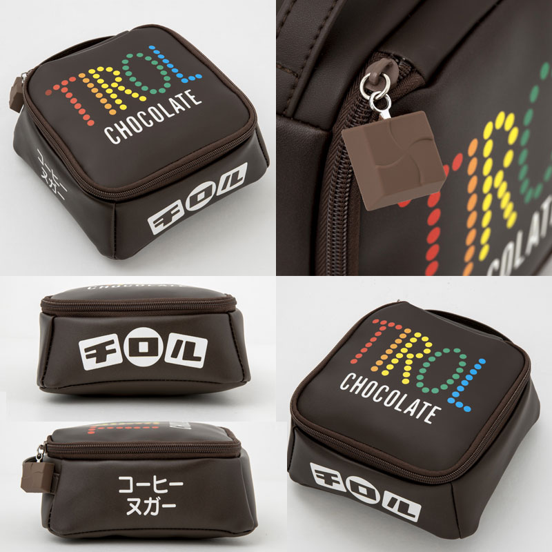 【チロルチョコ ムック本 付録】チロルチョコ マルチポーチ コーヒーヌガーver.