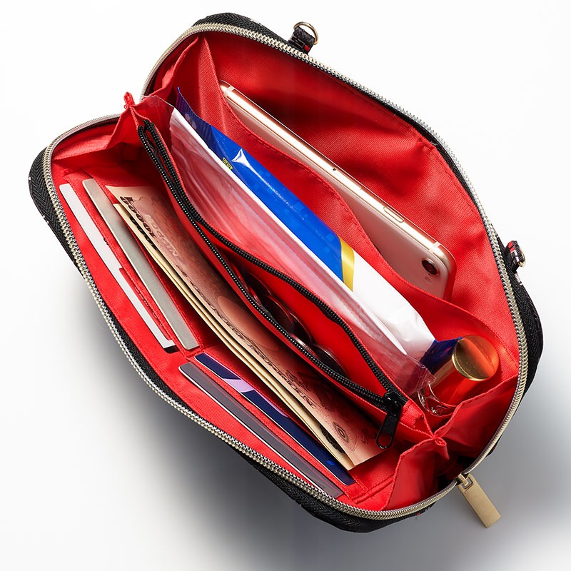 ＆ROSY(アンドロージー) 2021年10月号増刊：8/20発売【セブン-イレブン・セブンネット限定付録】アルティザン・アンド・アーティスト リップ柄2WAYウォレットポーチ