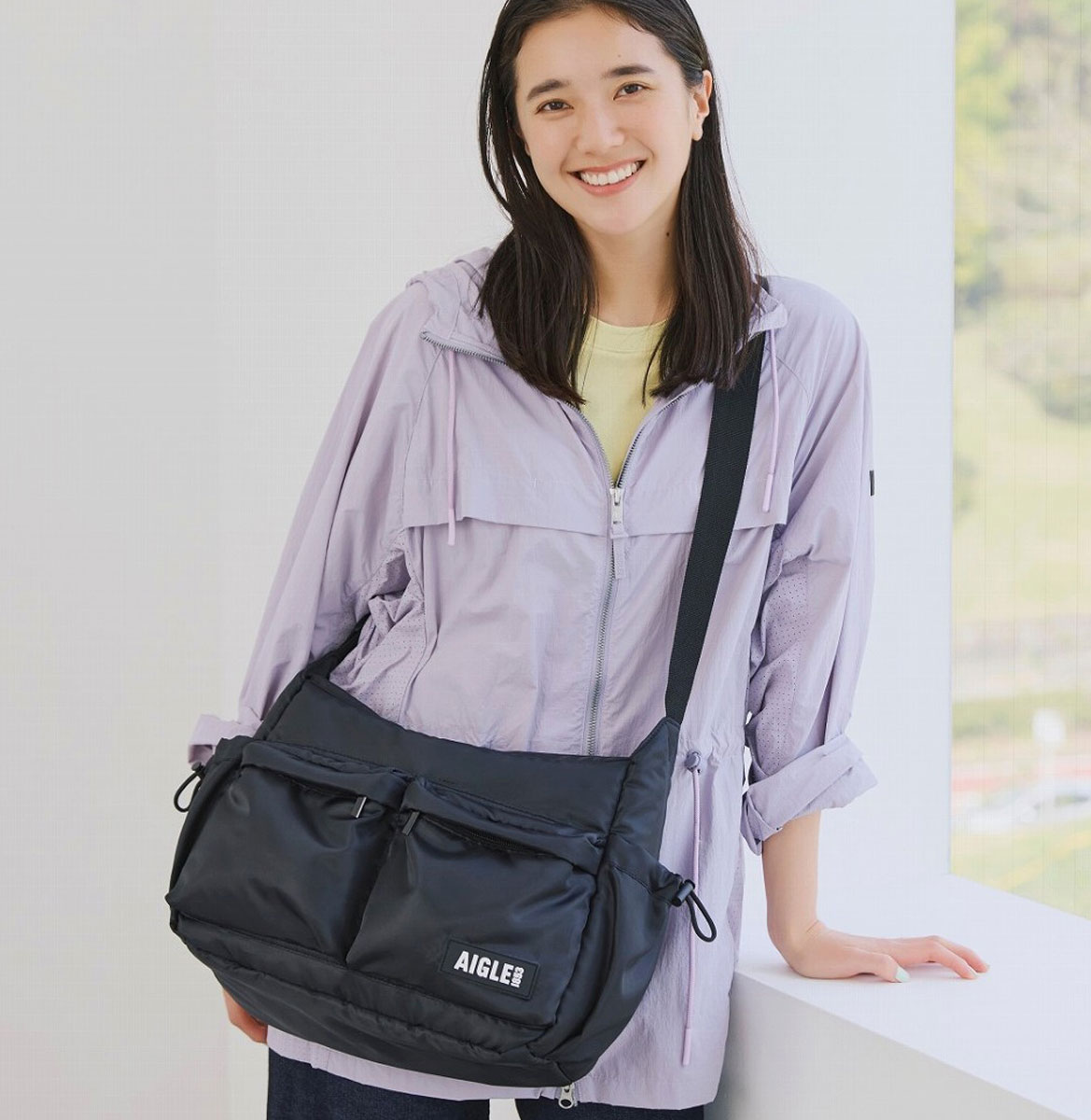 ��SALE��AIGLE TOWN��OUTDOOR BIG SHOULDER BAG BOOK