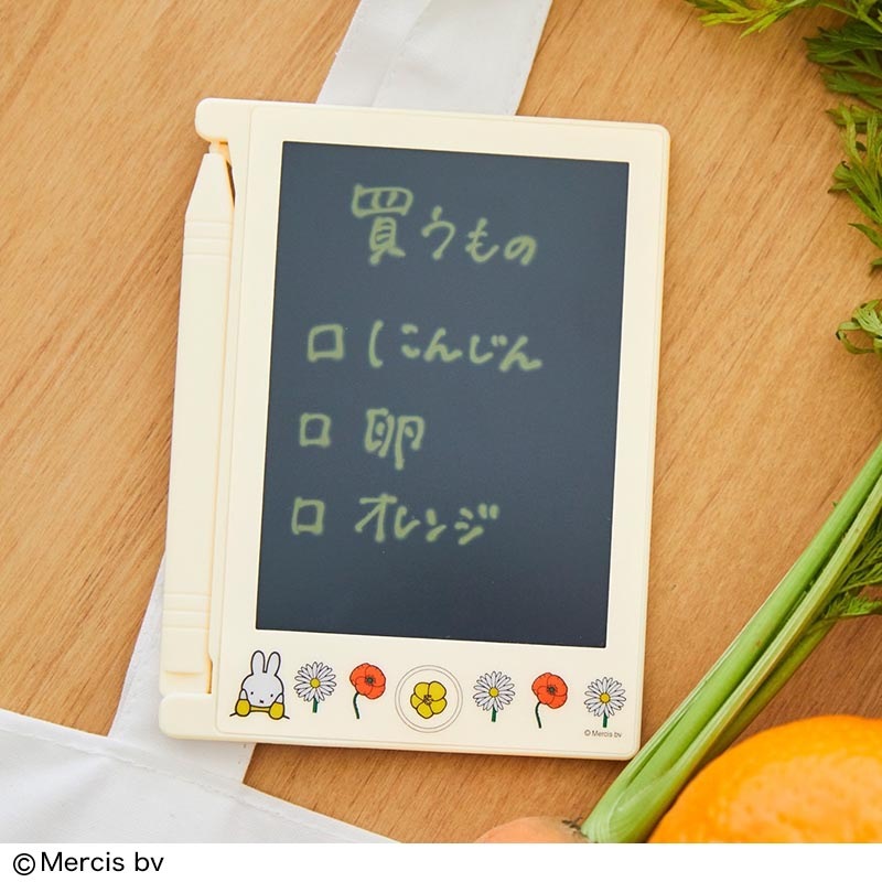 【ファミリーマート限定 ミッフィー ムック本 付録】miffy 繰り返し書いて消せる マルチに使えるデジタルメモ どこでもサイズ お花柄