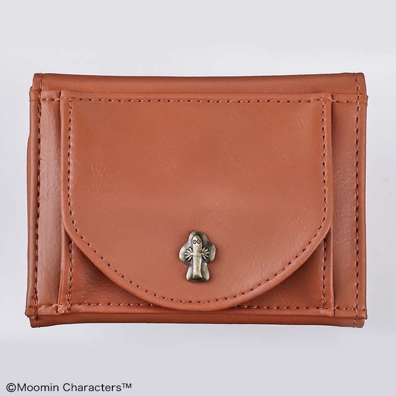 【ファミリーマート ムーミン ムック本 付録】三つ折りコンパクト財布 ブラウン リトルミイ