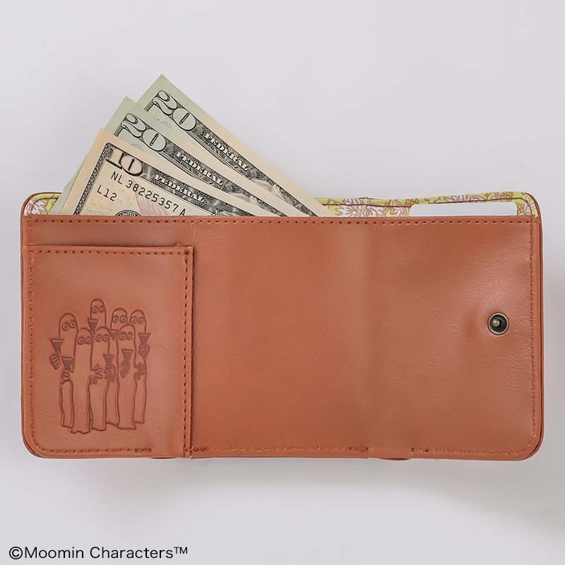 【ファミリーマート ムーミン ムック本 付録】三つ折りコンパクト財布 ブラウン リトルミイ