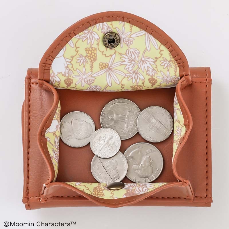 【ファミリーマート ムーミン ムック本 付録】三つ折りコンパクト財布 ブラウン リトルミイ