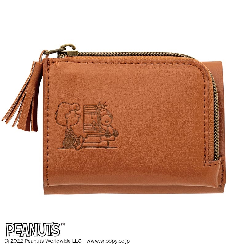 【ローソン限定 スヌーピー ムック本 付録】極小財布 キャメル
