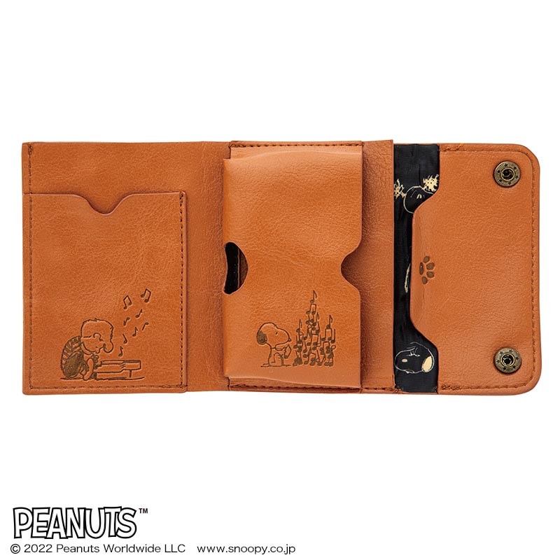 【ローソン限定 スヌーピー ムック本 付録】極小財布 キャメル