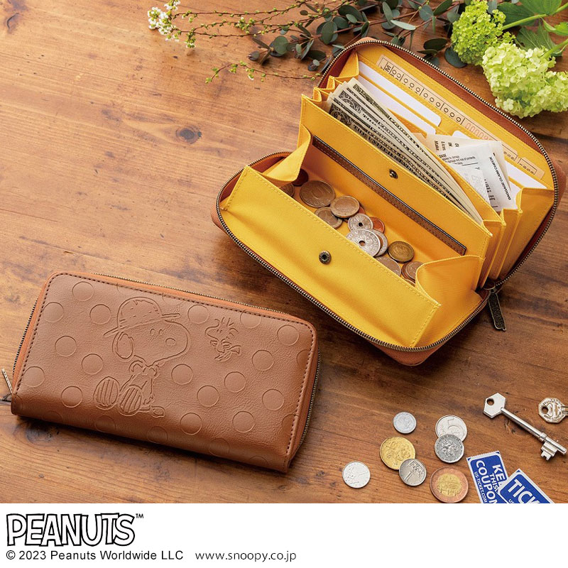 SNOOPY 高機能長財布 BOOK(バラエティ)【ムック本付録】スヌーピー 高機能長財布 キャメルカラー