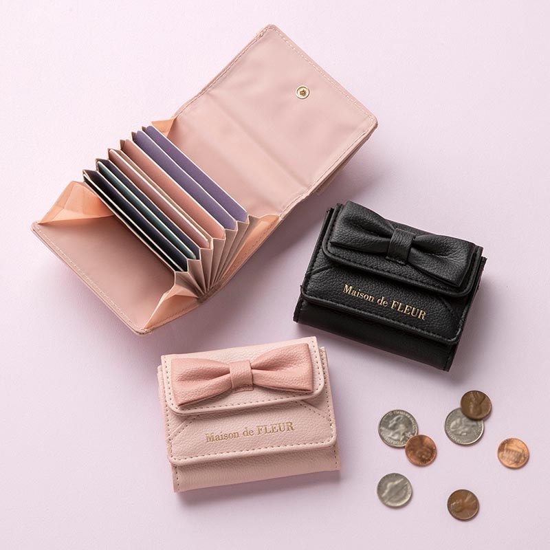 【メゾンドフルール ムック本 付録】メゾンドフルール リボンカードケース ブラック