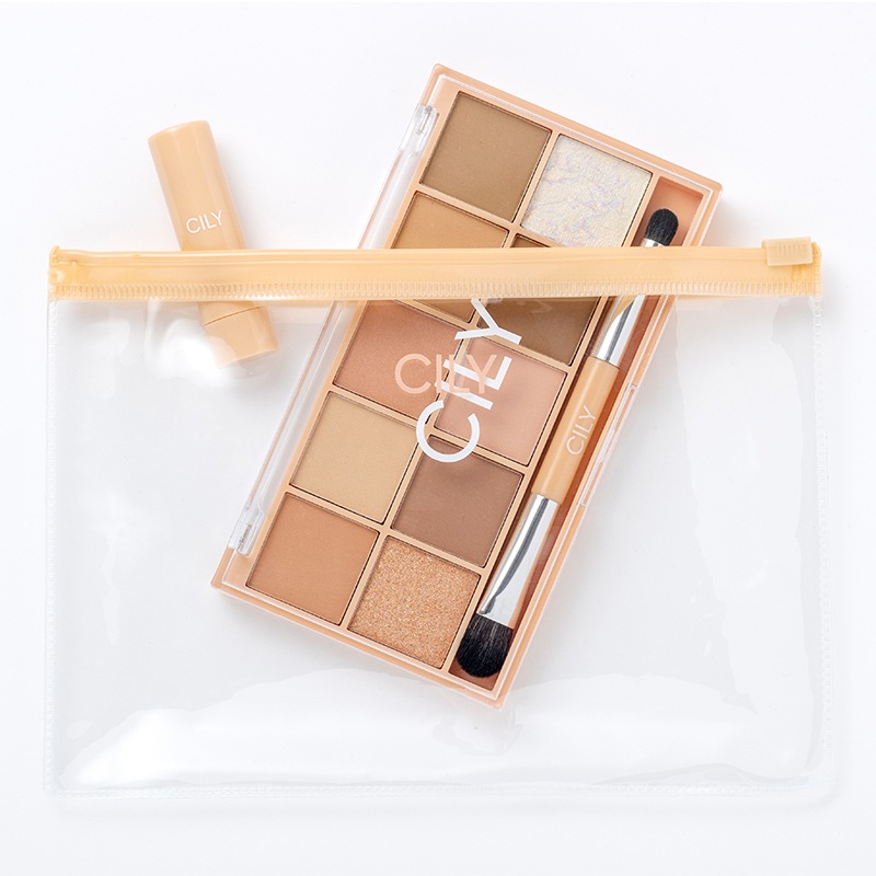 【CILY(シリー)ムック本 付録】メイクパレット、ブラシ、リップスティック、ポーチ