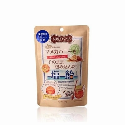 マヌカハニーをそのまま包み込んだ塩飴