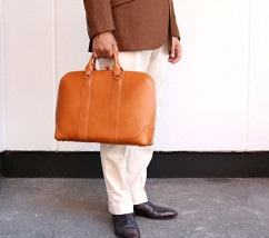 栃木レザー ノガケ ブリーフケース ラージ ブラック 栃木レザー