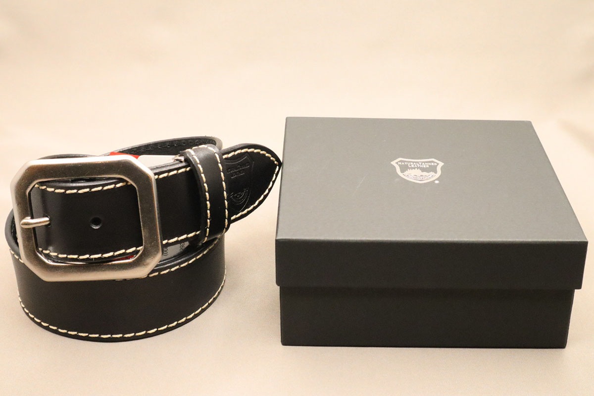 栃木レザーオリジナルワイドステッチベルト【40mm幅】