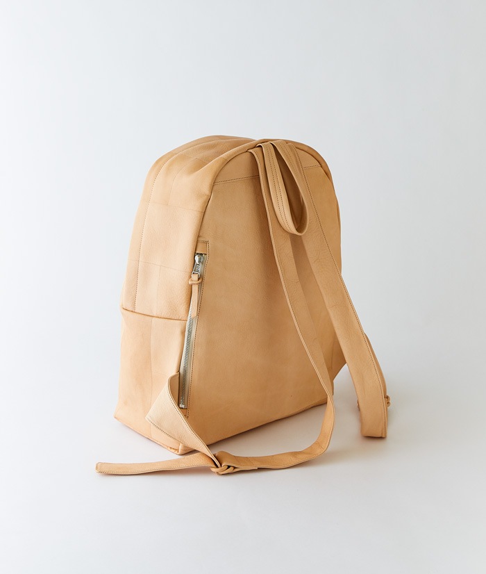 レザー バックパック シュリンクレザー ダブルジッパー バックパック 牛本革リュック