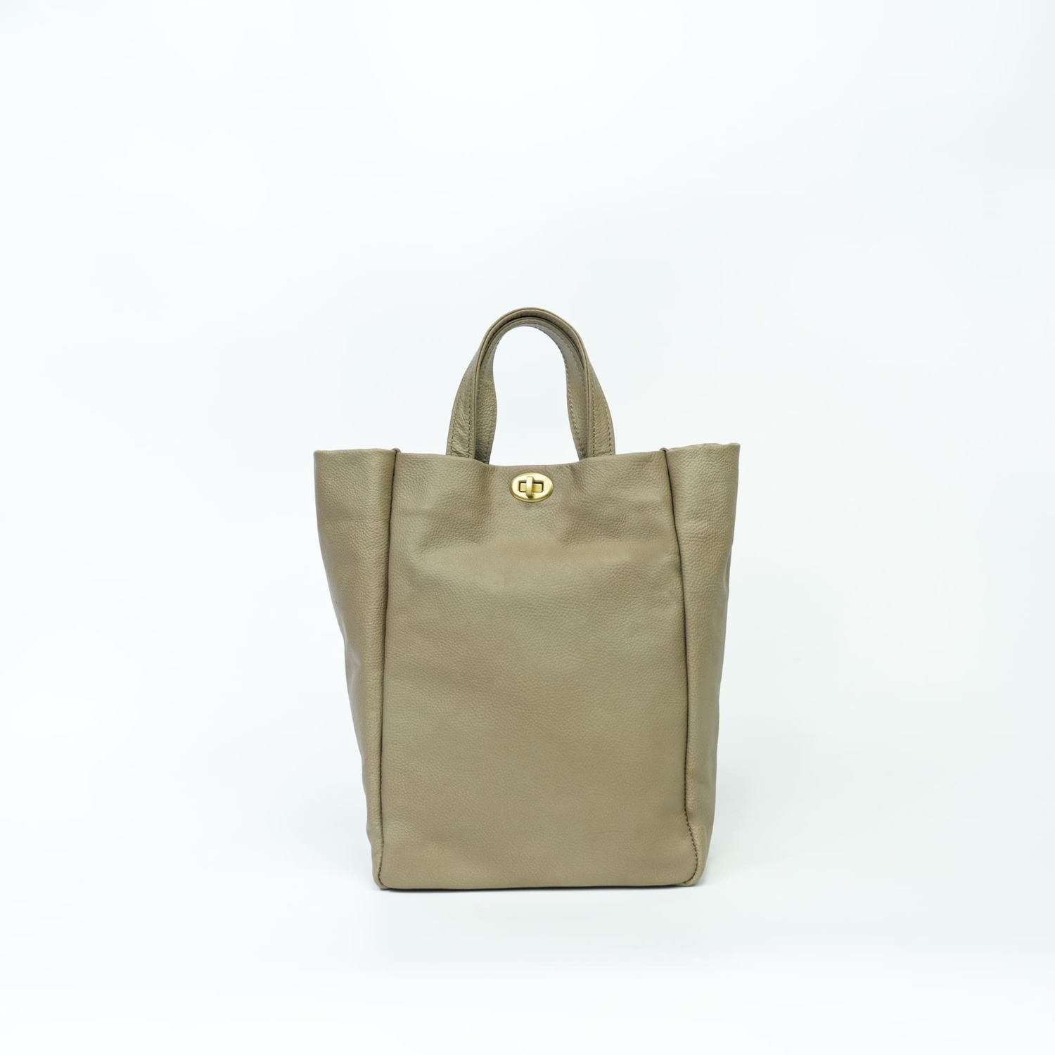 Twist Buckle Emboss Tote Bag