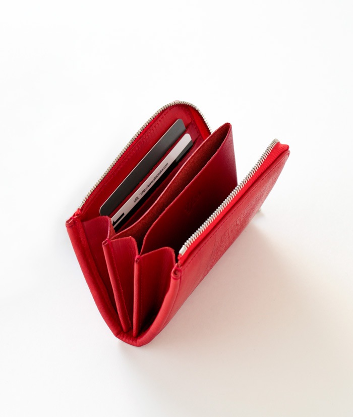 新品　 RED　栃木レザー　城屋　JIP　ロング 50429N 栃木レザー 長財布 通販 栃木 レザー 財布 ウォレット 革財布 皮