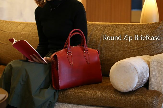 ラウンドZIPハンドバッグA5E