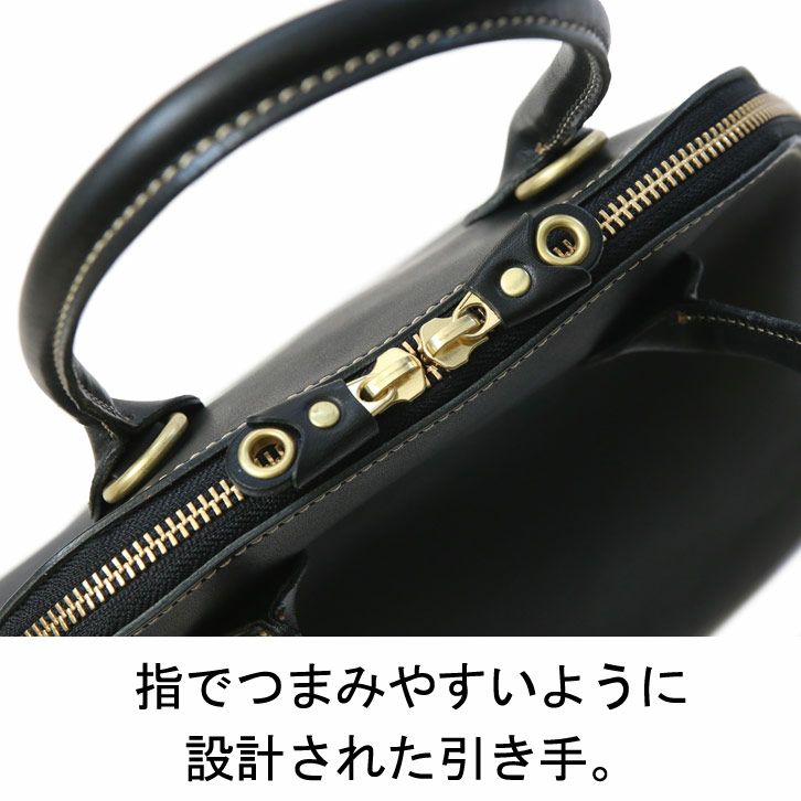 ラウンドZIPミニトートバッグ