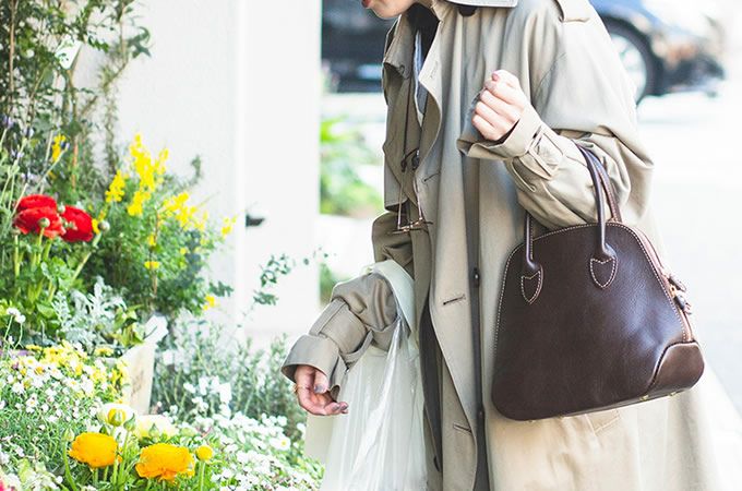 ラウンドZIPミニトートバッグ