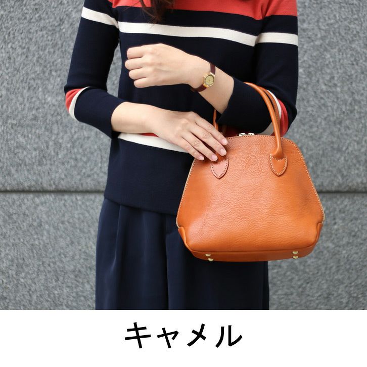 ラウンドZIPミニトートバッグ