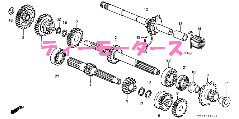 CT110−P　UB　オーストラリア　輸出仕様★P型用　フロントスプロケット15丁★ MS0055 CT110ポスティ X/6モデル用 ISAリヤスプロケット 41T