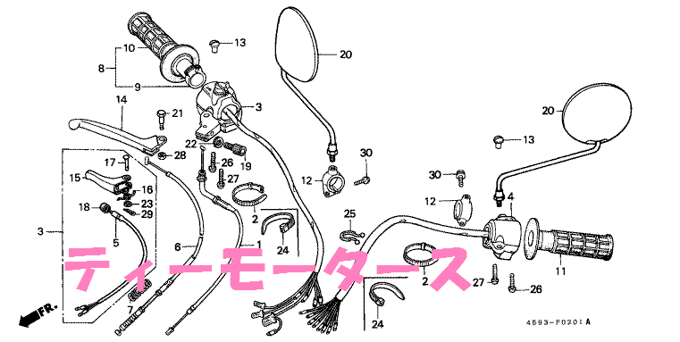 CT110－P UB オーストラリア 輸出仕様☆ハンドルスイッチ 右