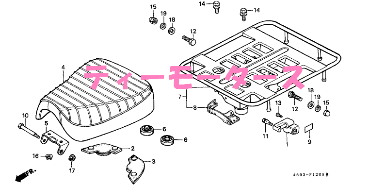 CT110－P UB オーストラリア 輸出仕様☆シートヒンジピン＆ナット