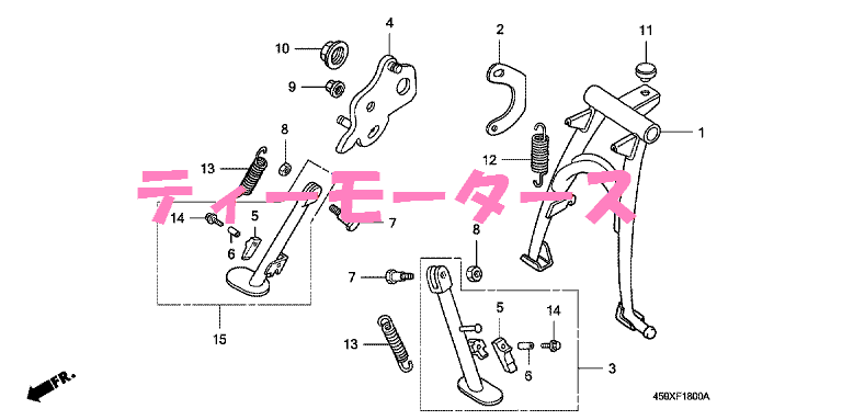 CT110 2006年 郵政仕様☆センタースタンドセット☆3点セット